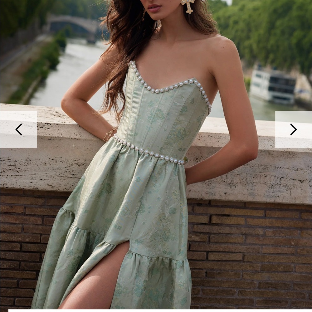 V. Chapman Vivian dress in Sage NWT